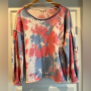 La Miel Tie Dye Mid Length Sweatshirt